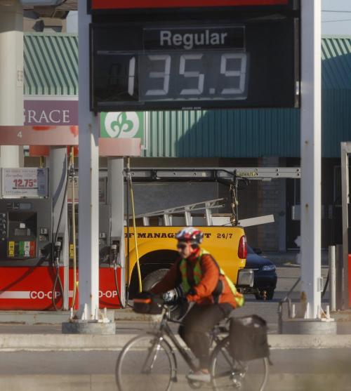 Stdup Äì Gas Prices  rise about .07 overnight across the city  to $1.35.9 as they do every year as the summer driving season begins  KEN GIGLIOTTI / May 23  2013 / WINNIPEG FREE PRESS