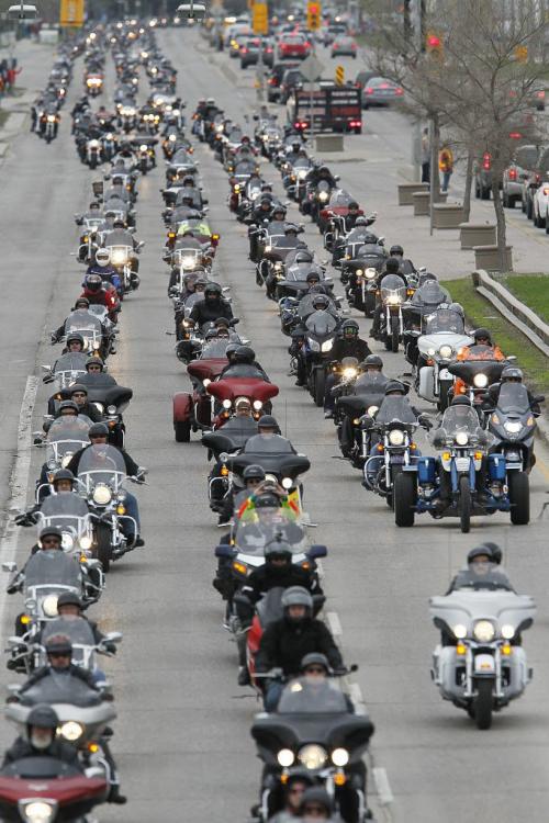 May 25, 2013 - 130525  - Over 800 motorcycle riders took part in the Ride For Dad in Winnipeg Saturday, May 25, 2013. John Woods / Winnipeg Free Press