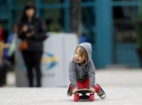 Charlie Salkeld, 3, cruises around on a skateboard at The Forks, Saturday, May 25, 2013. GPS Coordinates: 49.89N and -97.13W. For new section next week?? (TREVOR HAGAN/WINNIPEG FREE PRESS)