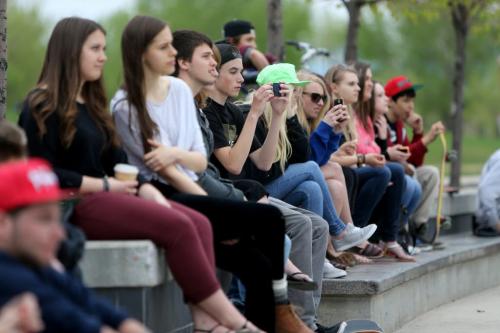 Lots of people showed up to watch and participate in the Skate 4 Cancer event at The Forks, Saturday, May 25, 2013. (TREVOR HAGAN/WINNIPEG FREE PRESS)