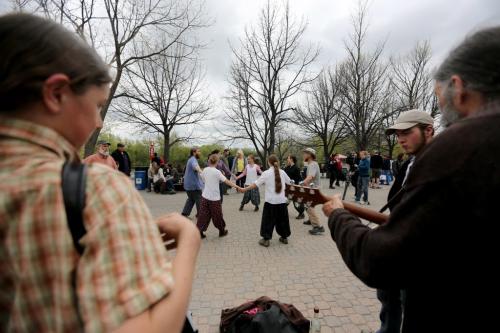 Members of the 12 Tribes Spiritual Community doing some traditional Israeli folk dancing at The Forks, Saturday, May 25, 2013. GPS Coordinates: 49.89N and -97.13W. For new section next week?? (TREVOR HAGAN/WINNIPEG FREE PRESS)