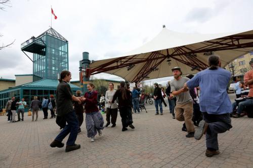 Members of the 12 Tribes Spiritual Community doing some traditional Israeli folk dancing at The Forks, Saturday, May 25, 2013. GPS Coordinates: 49.89N and -97.13W. For new section next week?? (TREVOR HAGAN/WINNIPEG FREE PRESS)