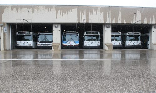 Winnipeg Transit buses ready to be deployed from the Osborne transit garage- See Bartley Kives  story-May 30, 2013   (JOE BRYKSA / WINNIPEG FREE PRESS)