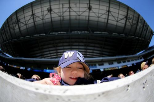 Kiera Tugpy, 4, and her dad, Sean, were among those who went out to watch the Winnipeg Blue Bombers practice today at Investors Group Field, Sunday, June 2, 2013. (TREVOR HAGAN/WINNIPEG FREE PRESS)