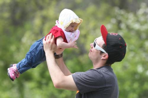 Christian Taylor with his daughter Adalyn Schreck , 4 months old enjoying nice weather Tuesday afternoon at Assiniboine Park- June 04, 2013   (JOE BRYKSA / WINNIPEG FREE PRESS)