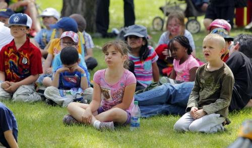 Kidsfest at the Forks. Kids have a blast watching a show. NO NAMES GIVEN TO PHOTOG. June 6, 2013  BORIS MINKEVICH / WINNIPEG FREE PRESS