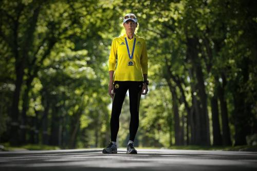 June 11, 2013 - 130611  -  Melanie Sifton, a marathoner who finished a few minutes before the bombs went off, is photographed in Winnipeg Tuesday, June 11, 2013. John Woods / Winnipeg Free Press