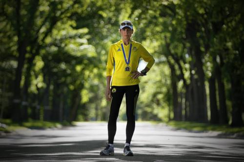June 11, 2013 - 130611  -  Melanie Sifton, a marathoner who finished a few minutes before the bombs went off, is photographed in Winnipeg Tuesday, June 11, 2013. John Woods / Winnipeg Free Press