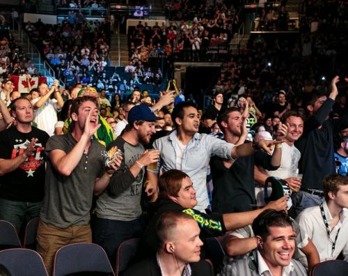 A sell-out crowd at MTS Centre screamed and booed for and against fighters at UFC 161. There were also shouts of "Rolly, Rolly" for local fighter Roland Delorme. 130616 - Sunday, June 16, 2013 - (Melissa Tait / Winnipeg Free Press)