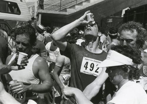 First annual Manitoba Marathon - June 16,  1979 Winnipeg Free Press  The cool down.   (James Haggarty/Winnipeg Free Press)