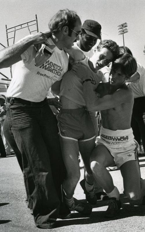 First annual Manitoba Marathon - June 16,  1979 Winnipeg Free Press  Finished at the finish line.   (Ken Gigliotti/Winnipeg Free Press )