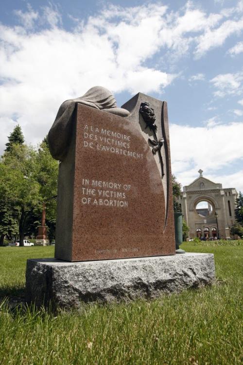 St. Boniface Cathedral Cemetery monument to aborted  fetuses .-Lindor Reynolds abortion feature , keyword Fargo Women's health clinc , pro life  KEN GIGLIOTTI / JUNE 18 2013 / WINNIPEG FREE PRESS