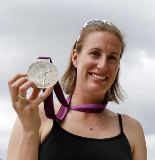 The Winnipeg Rowing Club held an open house from 12-4 p.m. on Saturday, June 22, 2013, and London Olympian Janine Hanson was in attendance with her silver medal in tow. (ALEXANDRA PAUL) (JESSICA BURTNICK/WINNIPEG FREE PRESS)