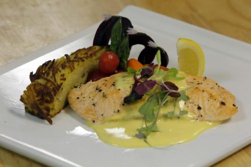 Oscar at Larter's. Cameron Huley is the Executive Chef. Food featured is Salmon in hollandaise sauce. BORIS MINKEVICH / WINNIPEG FREE PRESS June 25, 2013