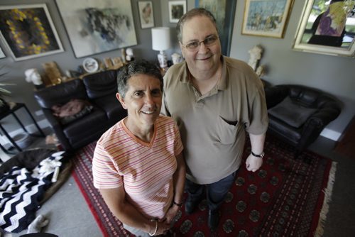 June 25, 2013 - 130625  -  Paula Parks and Arthur Blankstein are co-chairs for Keshet L'Dor V'Dor, 21st World Conference of GLBT Jews. Photographed in Blankstein's home Tuesday, June 25, 2013. John Woods / Winnipeg Free Press