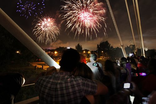 July 1, 2013 - 130701  - Thousands came out to enjoy the fireworks at the Canada Day festivities at The Forks Monday, July 1, 2013. John Woods / Winnipeg Free Press