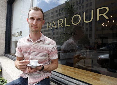Parlour Coffee  owner Nils Vik not charge the additional one per cent PST  but will adjust their prices to keep their pricing the same as pre tax increase . Ashley prest story  KEN GIGLIOTTI / JULY 8 2013 / WINNIPEG FREE PRESS