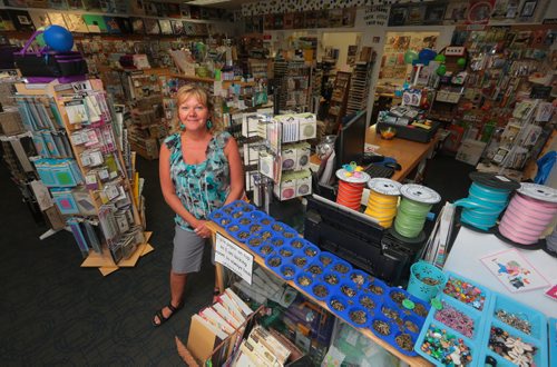 Brandon Sun Shelly Keeble of Scrapbooking at Shelley's for Attention Shoppers. (Bruce Bumstead/Brandon Sun)