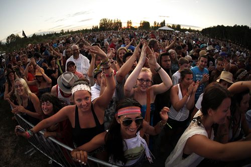 July 14, 2013 - 130714  -  The sun sets over the closing day of the Winnipeg Folk Festival Sunday, July 14, 2013.  John Woods / Winnipeg Free Press