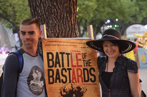 David Ladderman (show name), left, and Lizzie Tollemache, right. Their Winnipeg Fringe Festival show is called Battle of the Bastards  Oliver Sachgau/Winnipeg Free Press July 2013