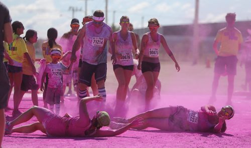 About 13,000 people are expected to run the 5km Color Me Rad run at the Red River Ex grounds today and tomorrow, Saturday, July 20, 2013. (TREVOR HAGAN/WINNIPEG FREE PRESS)