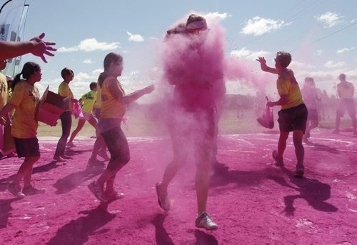 About 13,000 people are expected to run the 5km Color Me Rad run at the Red River Ex grounds today and tomorrow, Saturday, July 20, 2013. (TREVOR HAGAN/WINNIPEG FREE PRESS)