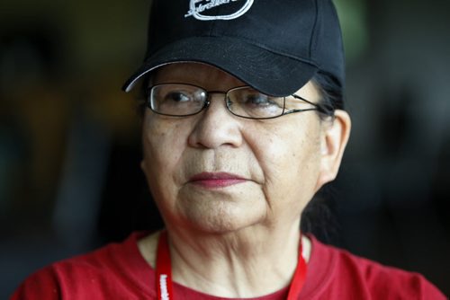 Bertha Travers , Residential school survivor and flood eveuee - Misty Lake Lodge is home to any aboriginal flood evacuee from the Lake Manitoba Flood , the  lodge  has not been paid for accomodating evacuees Äì Randy Turner story-  KEN GIGLIOTTI / JULY 22 2013 / WINNIPEG FREE PRESS