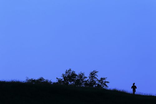 A silhouette on Garbage Hill in Winnipeg Tuesday, July 23, 2013.  (John Woods/Winnipeg Free Press)