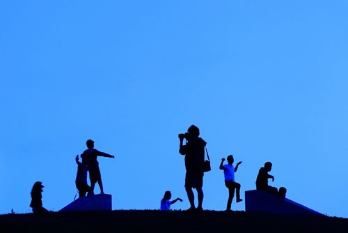 A silhouette on Garbage Hill in Winnipeg Tuesday, July 23, 2013.  (John Woods/Winnipeg Free Press)