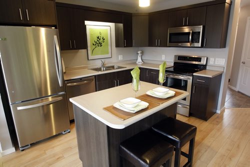 kitchen -  RESALE HOMES Äì 62-1150 St. Anne's Pebble Lane Condominium Äì Todd Lewys story  KEN GIGLIOTTI / JULY 29 2013 / WINNIPEG FREE PRESS