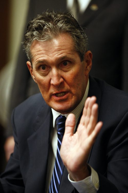 Brian Pallister talks about his first year as the MB. Conservative  Party leader at a legislature newer Äì larry kusch story  KEN GIGLIOTTI / JULY 31 2013 / WINNIPEG FREE PRESS
