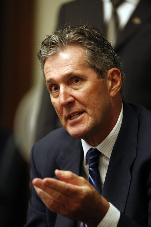 Brian Pallister talks about his first year as the MB. Conservative  Party leader at a legislature newer Äì larry kusch story  KEN GIGLIOTTI / JULY 31 2013 / WINNIPEG FREE PRESS