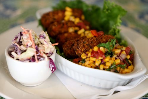 Wild Rice Croquette at Come 'n Eat inside Neechi Commons, Friday, August 2, 2013. (TREVOR HAGAN/WINNIPEG FREE PRESS)