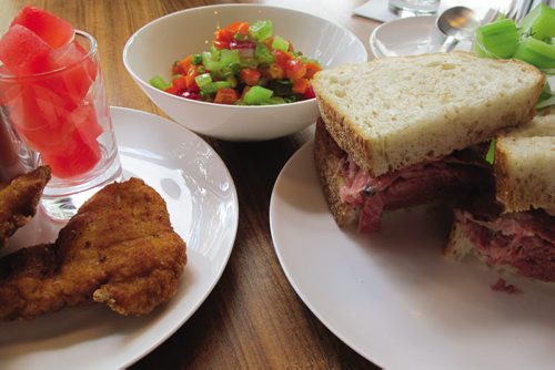 Canstar Community News Between offerings like the Salty Beef sandwich and its slightly-sweet Crunch Chicken, Fitzroy satisfies cravings for both sweet and savoury flavours. (KATHRYNE GRISIM/SUPPLIED/CANSTAR)