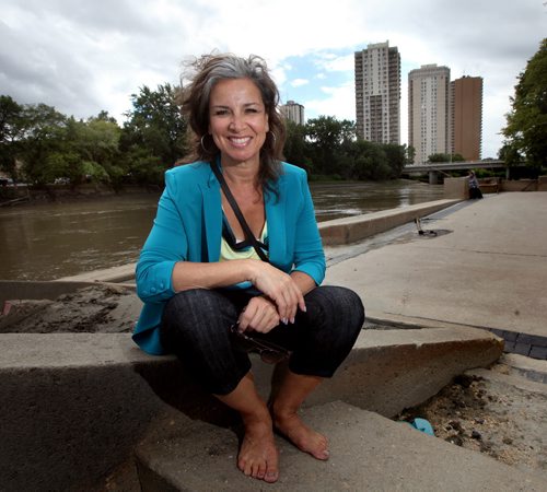 My Winnipeg- Nicole Alexander poses along the RIver Walk near the Legislature....See her story. August 7, 2013 - (Phil Hossack / Winnipeg Free Press)
