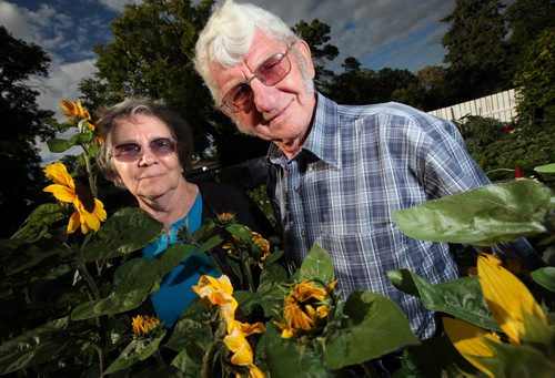Joe and Anne Plett, longtime Habitat for Humanity volunteers. See story. August 8, 2013 - Phil Hossack / Winnipeg Free Press)