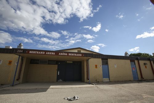 The Bertrand Arena, located at 294 Bertrand in Old St. Boniface, is just one of a number of buildings recently defaced with multiple Swastikas. Thursday, August 8, 2013. (MARY AGNES WELCH) (JESSICA BURTNICK/WINNIPEG FREE PRESS)