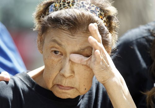 Marie Moose, mother of Donald Ray Moose who died while in custody, during National Prisoner Justice Day, Saturday, August 10, 2013. (TREVOR HAGAN/WINNIPEG FREE PRESS)