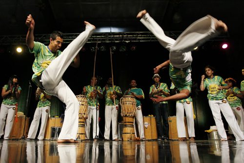 August 11, 2013 - 130811  -  Viva Brazil perform Capoeira in the Brazilian Pavilion during the second week of Folklorama  Sunday, August 11, 2013. John Woods Winnipeg Free Press