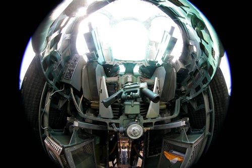 The legendary B-17 bomber is at the Western Canada Aviation Museum this week. The top gunner turret.  BORIS MINKEVICH / WINNIPEG FREE PRESS. August 12, 2013