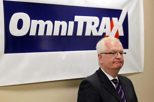Merv Tweed is the new president of OmniTRAX Canada. Press conference at their office at 191 Lombard.  BORIS MINKEVICH / WINNIPEG FREE PRESS. August 12, 2013