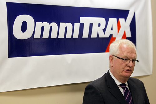 Merv Tweed is the new president of OmniTRAX Canada. Press conference at their office at 191 Lombard.  BORIS MINKEVICH / WINNIPEG FREE PRESS. August 12, 2013