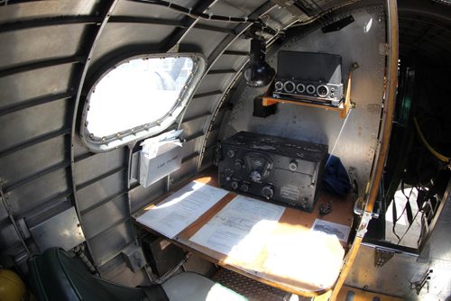 The B-17 bomber is at the Western Canada Aviation Museum this week. Inside of the radio area.  BORIS MINKEVICH / WINNIPEG FREE PRESS. August 12, 2013