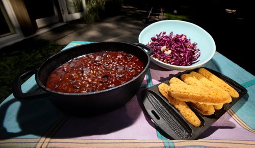 Food Front, Baked Beans, Corn Bread and Red Cabbage and Apple Slaw. See Allison Gilmore's tale. August 12, 2013 - (Phil Hossack / Winnipeg Free Press)