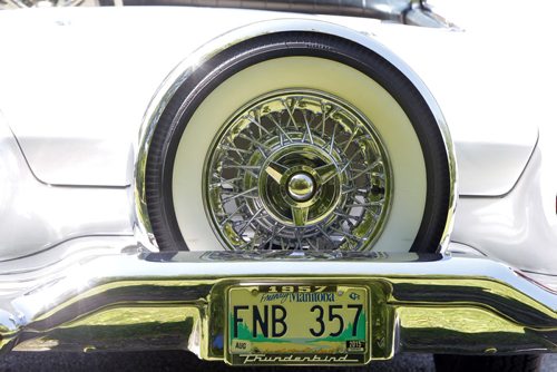 CLASSIC CARS - John Courcelles owns a classic car. A 1957 Thunderbird. BORIS MINKEVICH / WINNIPEG FREE PRESS. August 19, 2013.