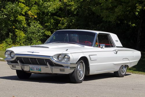 CLASSIC CARS - John Courcelles owns a classic car. A 1965 Thunderbird. BORIS MINKEVICH / WINNIPEG FREE PRESS. August 19, 2013.