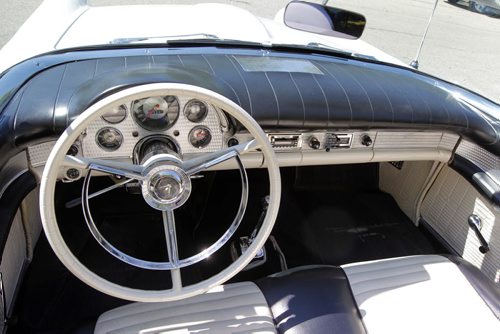 CLASSIC CARS - John Courcelles owns a classic car. A 1957 Thunderbird. BORIS MINKEVICH / WINNIPEG FREE PRESS. August 19, 2013.