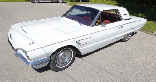 CLASSIC CARS - John Courcelles owns a classic car. A 1965 Thunderbird. BORIS MINKEVICH / WINNIPEG FREE PRESS. August 19, 2013.