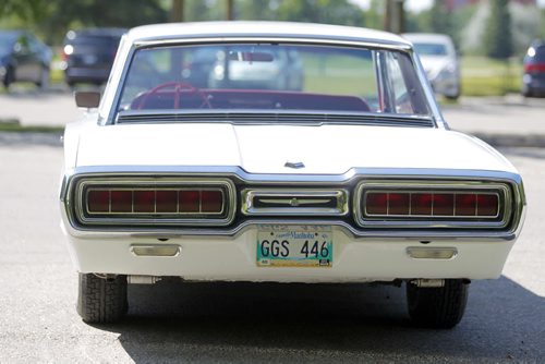 CLASSIC CARS - John Courcelles owns a classic car. A 1965 Thunderbird. BORIS MINKEVICH / WINNIPEG FREE PRESS. August 19, 2013.