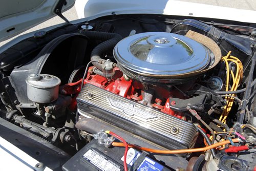 CLASSIC CARS - John Courcelles owns a classic car. A 1957 Thunderbird. BORIS MINKEVICH / WINNIPEG FREE PRESS. August 19, 2013.